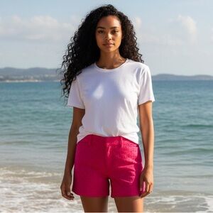 The Limited Women's Tailored Eyelet Shorts Hot Pink Size-4 NWT